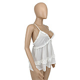 Ruffles V Neck Backless Slim Fit Camisole Sweet Tops GLS-10102