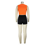 Sportswear Tank Crop Top Biker Shorts Tracksuit JLY-19343