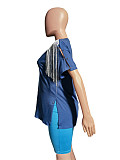 Cleavage with Tassel Side Split Y2k Short Sleeve T Shirt WSM-5312