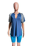 Cleavage with Tassel Side Split Y2k Short Sleeve T Shirt WSM-5312