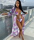 Long Sleeve Cover Up Beachwear Cardigan+Bodysuit Sets BGN-245