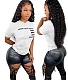 Short Sleeve Letter Print O Neck Streetwear T Shirt HGL-1896