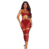 Mesh See Through Halter Strapless Cut Out Beach Dress DD-88168