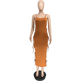 Cut Out Side Lace Up Backless Bodycon Party Dresses WSY-5936
