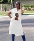 Short Sleeve Hooded Back Cut Out Loose Casual Dress SD-20404-1