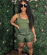 Solid Sleeveless Tank Top and Shorts Classic Tracksuit WDS-220508