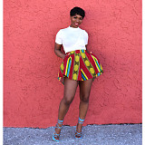 Streetwear High Waist Printed Loose Shorts with Pockets DY-6925