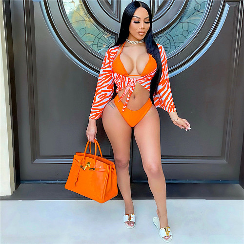 Cover-ups Cardigan Sexy Bikinis 3 Pieces Sets CHY-1321