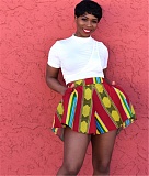 Streetwear High Waist Printed Loose Shorts with Pockets DY-6925
