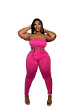 Spaghetti Strap Ruched Drawstring Crop Top Leggings Set ZAND-31211