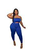 Spaghetti Strap Ruched Drawstring Crop Top Leggings Set ZAND-31211