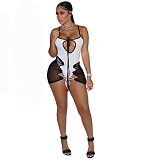 Beachwear Bodysuit Tops Lace Up Sheer Mesh Skirts Set BN-9328