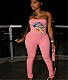 Strapless Bodycon Pleated One Piece Jumpsuit CN-01373
