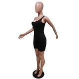 Knitted One Shoulder Sleeveless Fitness Rompers MEM-8349
