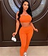 Spaghetti Strap Crop Top Legging Pants Outfits WDS-220459