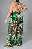 Halter Bra Crop Tops And Wide Leg Pants Suits CY-1046