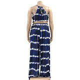 Plus Size Printed Wide-leg Pants 2 Piece Set OSS-22198