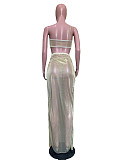 Bronzing Outfits High Split Maxi Skirts 3 Piece Bikini Sets ORY-5229