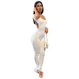 Low Cut Short Sleeve Backless Bodycon Jumpsuits ASL-6583