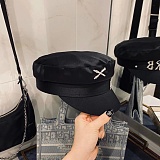 RB Rhinestone Peaked Cap Navy Cap