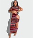 Leopard Print Hollow Out Maxi Skirts Set OSS-22205
