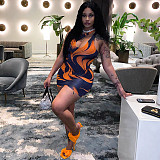 Oblique Shoulder Package Hips Dresses BLG-D238070K