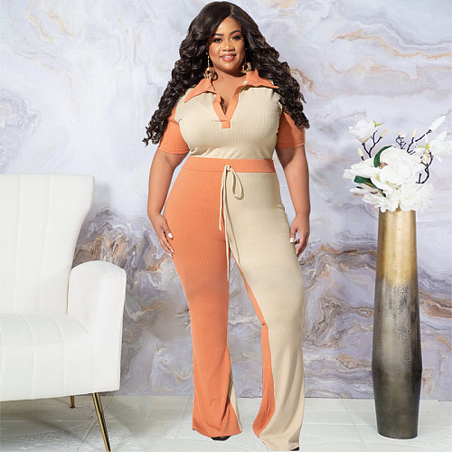 Plus Size 5XL Patchwork Pants Sets OSS-22265