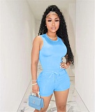 Workout Sleeveless Bodysuit and Shorts Two Piece Set ORY-5230