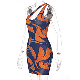 Oblique Shoulder Package Hips Dresses BLG-D238070K