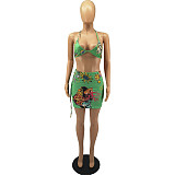 Printed Swimsuit Two Piece Set FOS-8068