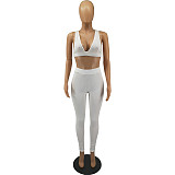 Solid Color Sporty Two Piece Set FOS-8070
