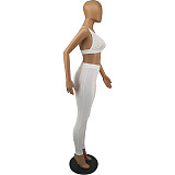 Solid Color Sporty Two Piece Set FOS-8070