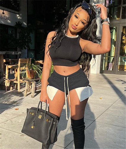 Tank Crop Top Biker Shorts Two Piece Set WLS-201099