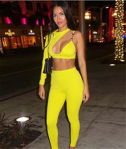 Asymmetrical One Shoulder Crop Top 2 Piece Pants Suits BN-9051