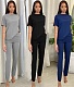 Short Sleeve T Shirt Jogger Pants Two Pieces Set JP-1061