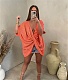 Deep V Neck Half Sleeve Loose Ruched Blouse ASL-6576