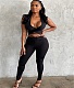 Halter Crop Top With Bandage Pants Two Piece Set YNS-1653