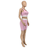 Sporty Striped Shorts Suits GLS-7023