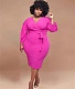 Plus Size 5XL Puff Sleeve Fat Lady Dress WA-77249