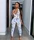 Halter Backless V Neck Bodycon Jumpsuit YB-60158
