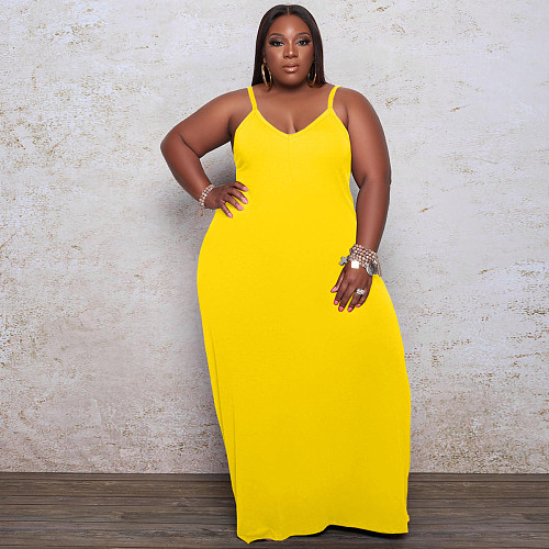 Plus Size 5XL Loose Floor-length Dresses WA-77208