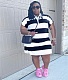Plus Size 5XL Stripes Midi Dresses WA-77437
