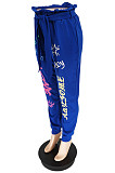Letters Lace Up Joggers Loose Casual Pants WSY-5856