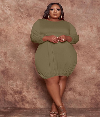 Plus Size 5XL Casual Short Dresses WA-7114