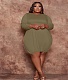 Plus Size 5XL Casual Short Dresses WA-7114