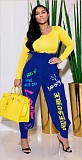 Letters Lace Up Joggers Loose Casual Pants WSY-5856