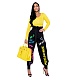Letters Lace Up Joggers Loose Casual Pants WSY-5856