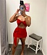 Strapless Tube Crop Tops with Mini Skirt 2 Piece Set WSM-5317