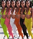 Sexy Solid Color Women Swimsuit Summer Beach Halter Bra Long Pants Mesh Bikini Cover Up Two Piece Set AL-252