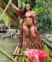 Sexy Women Print Halter Bra Top High Waist Briefs Long Sleeve Cardigan Swimsuit Bikini 3 Piece Set LSL-6458